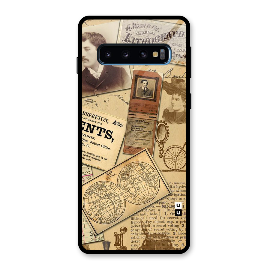 Vintage Memories Glass Back Case for Galaxy S10