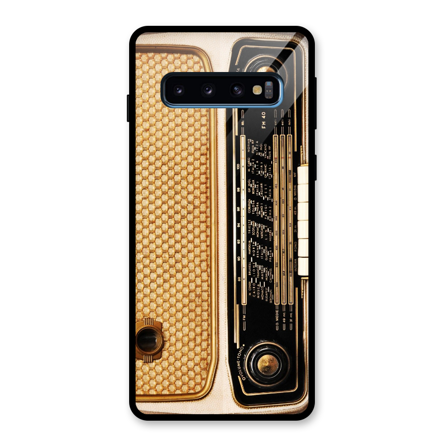 Vintage Radio Glass Back Case for Galaxy S10