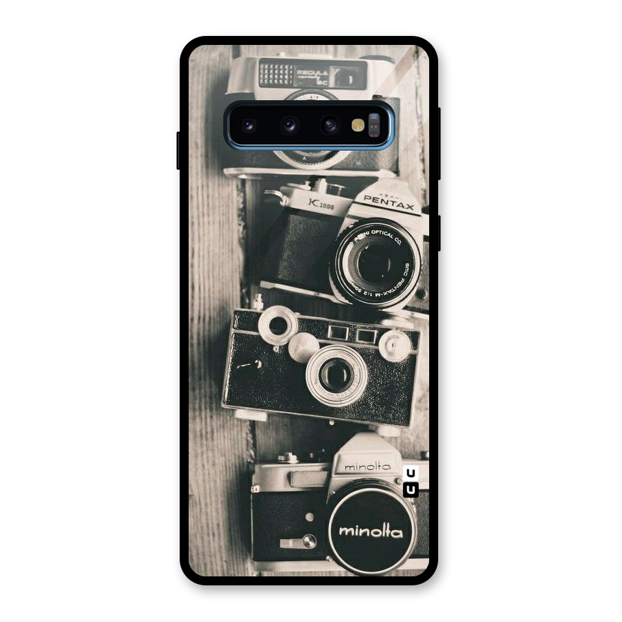 Vintage Style Shutter Glass Back Case for Galaxy S10