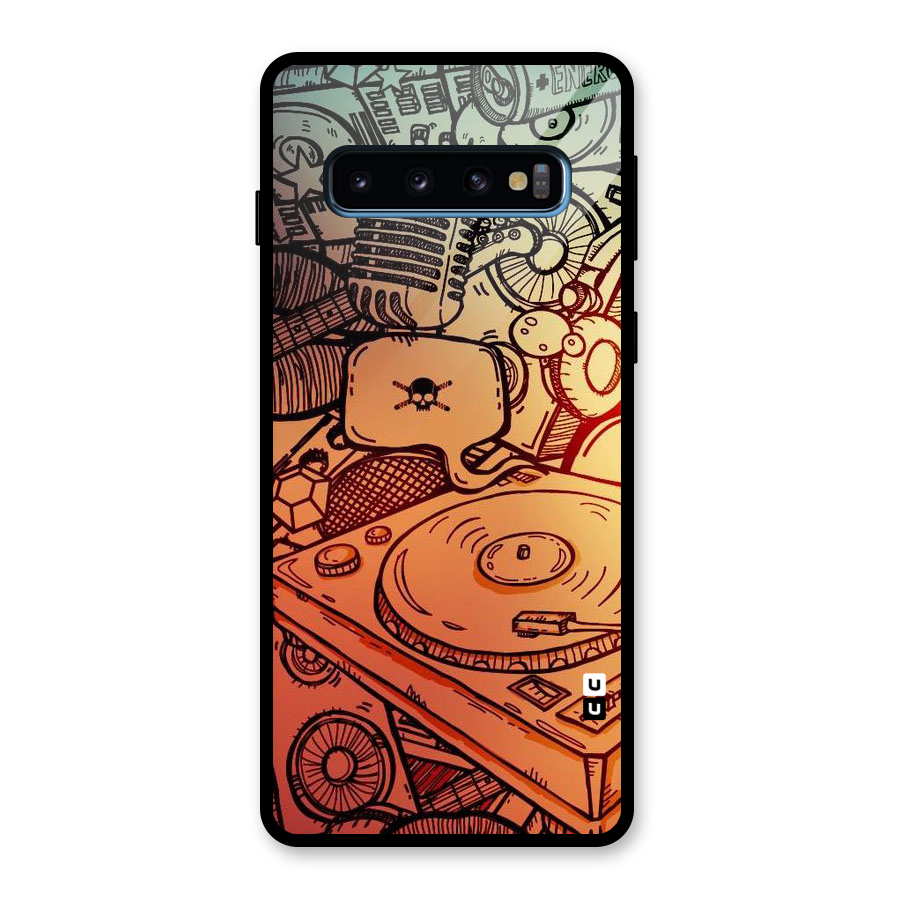 Vinyl Design Glass Back Case for Galaxy S10