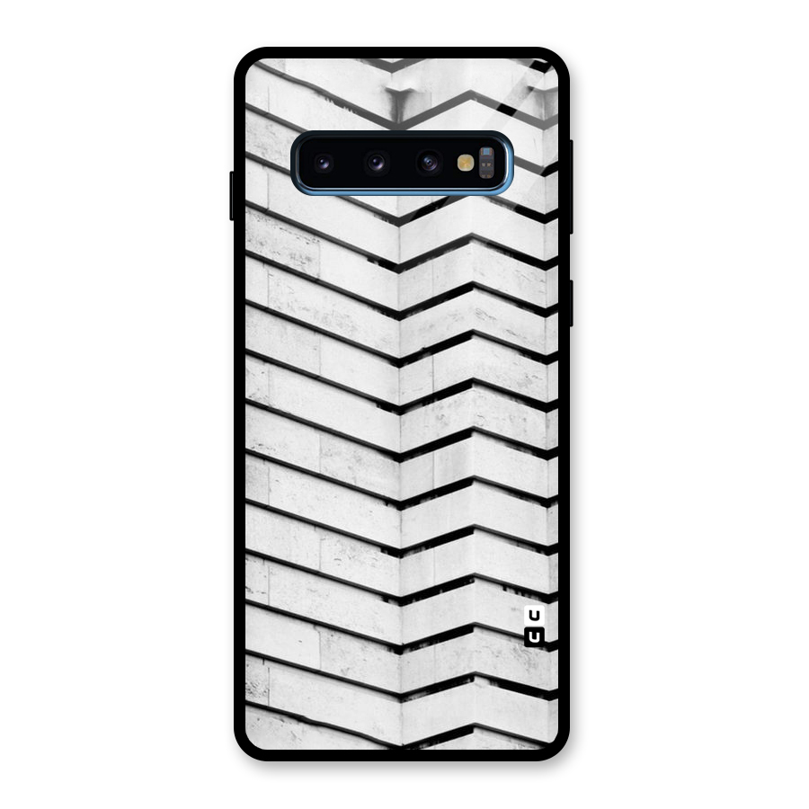Wall Zig Zag Glass Back Case for Galaxy S10