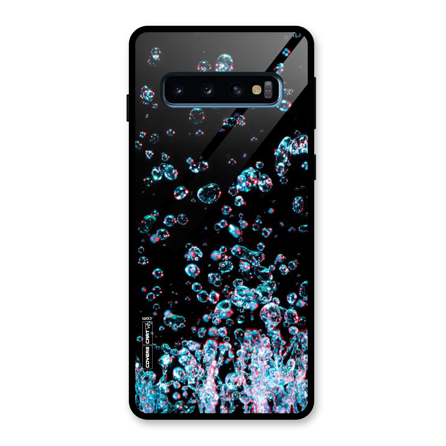 Water Droplets Glass Back Case for Galaxy S10