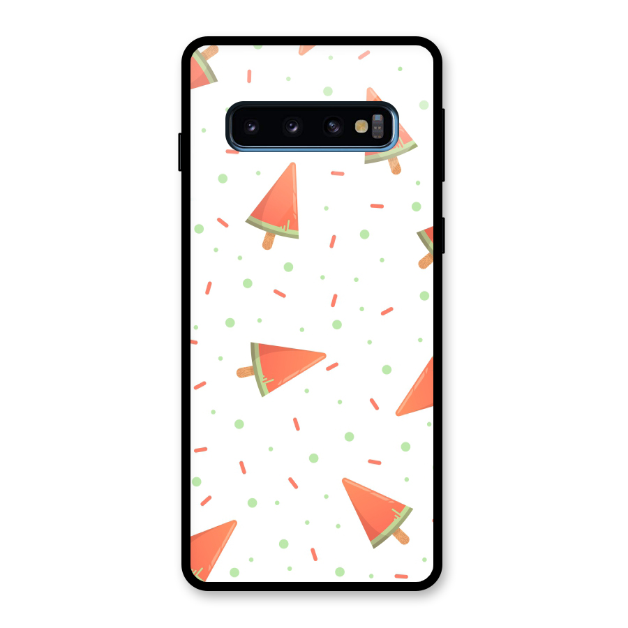 Watermelon Ice Creams Glass Back Case for Galaxy S10