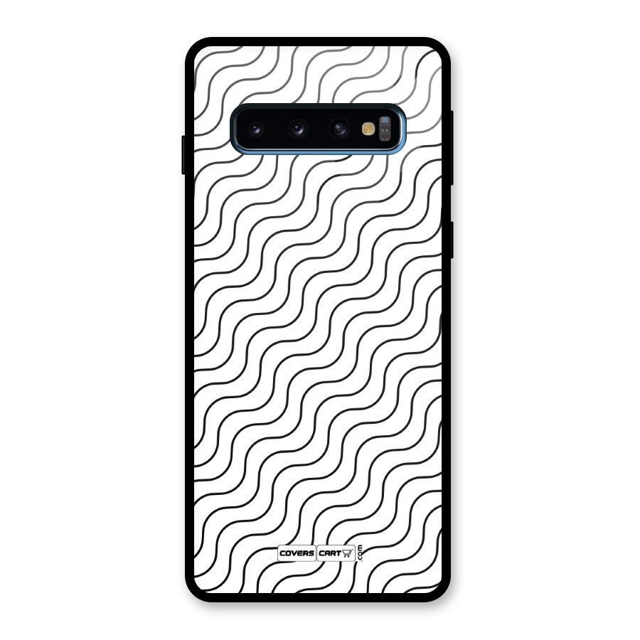 Wavy Pattern Glass Back Case for Galaxy S10