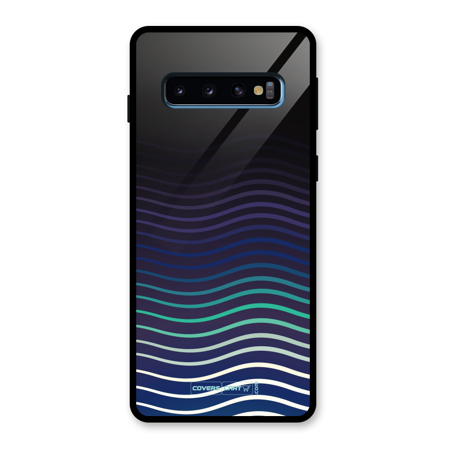 Wavy Stripes Glass Back Case for Galaxy S10