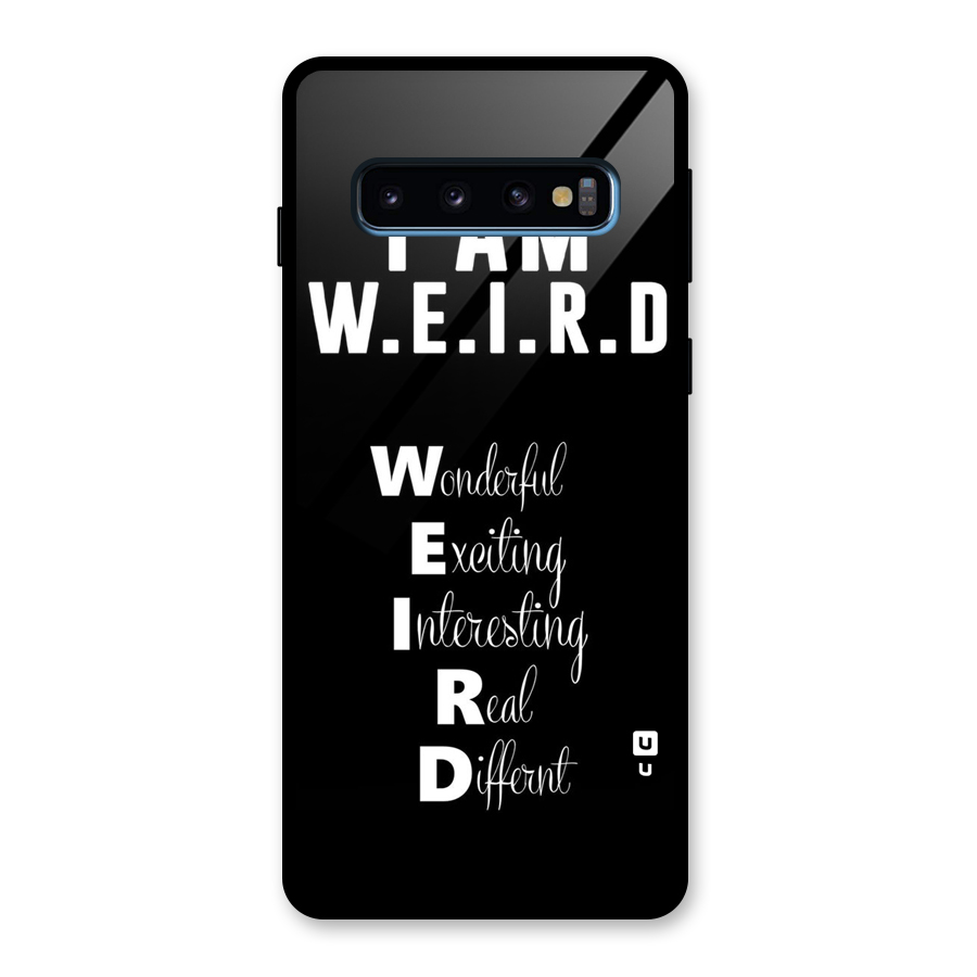 Weird Me Glass Back Case for Galaxy S10