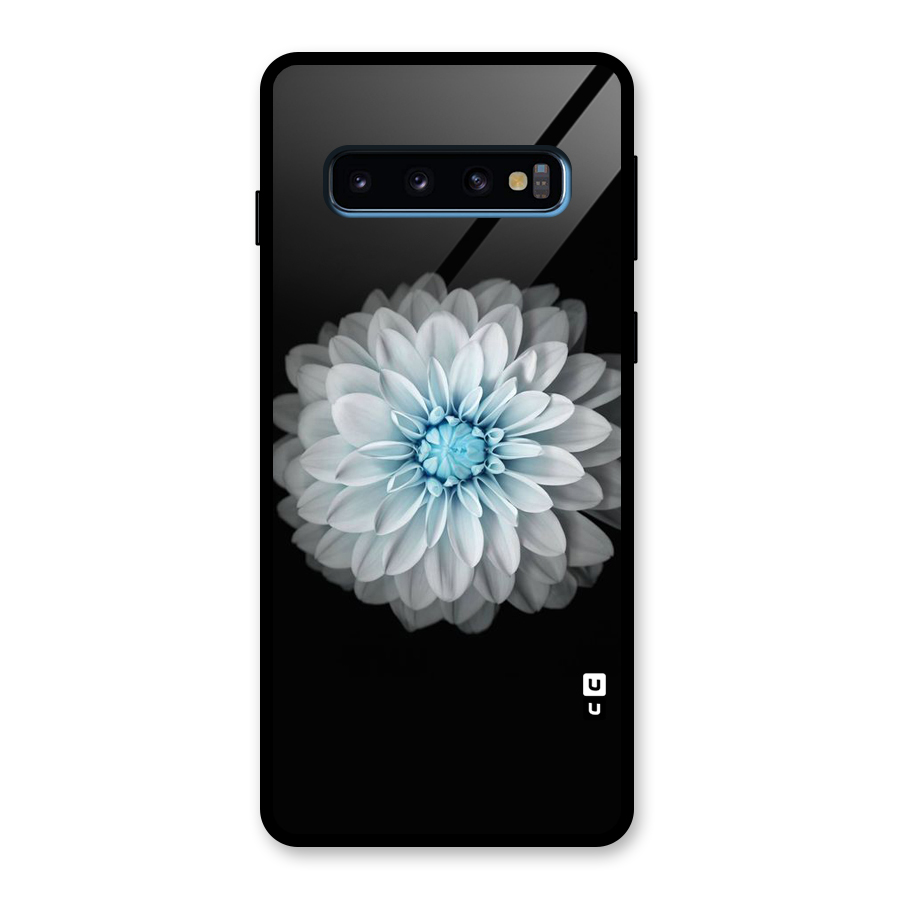 White Bloom Glass Back Case for Galaxy S10