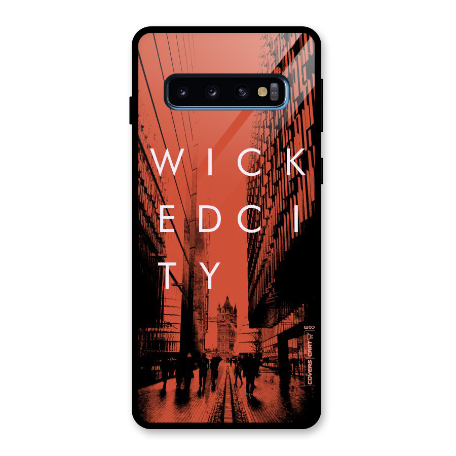 Wicked City Glass Back Case for Galaxy S10