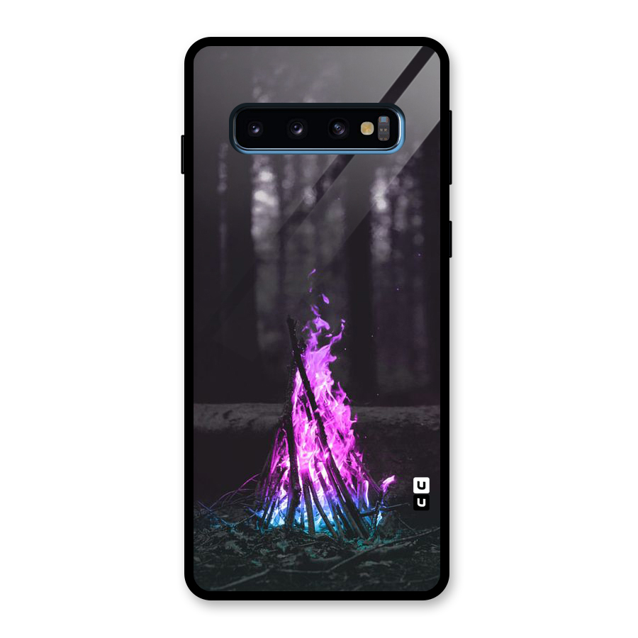 Wild Fire Glass Back Case for Galaxy S10