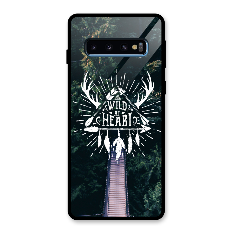 Wild Heart Glass Back Case for Galaxy S10