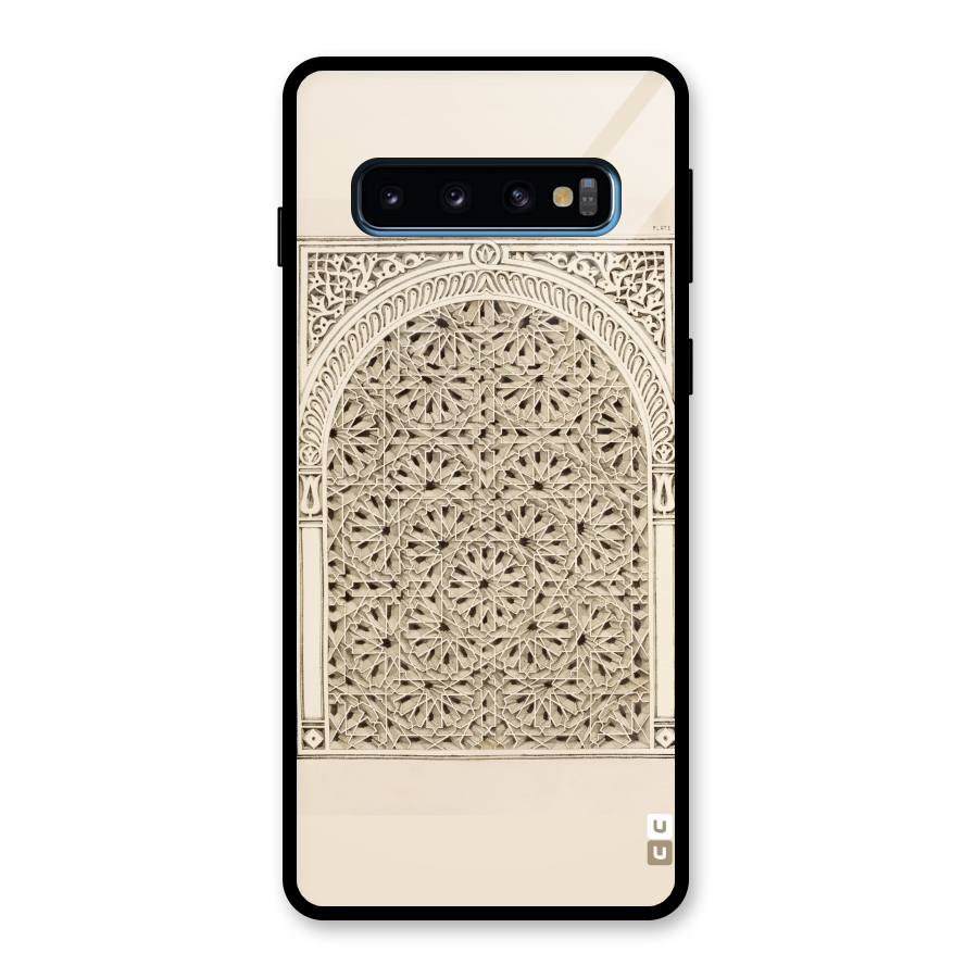 Window Ornaments Glass Back Case for Galaxy S10