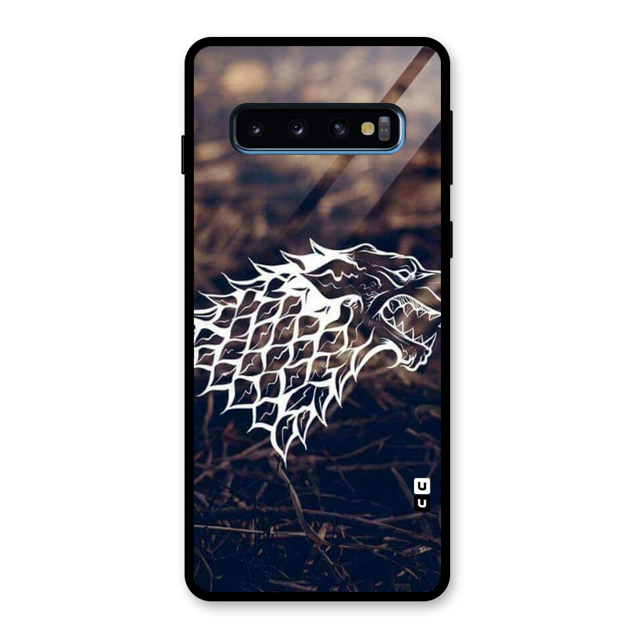 Wolf In White Glass Back Case for Galaxy S10