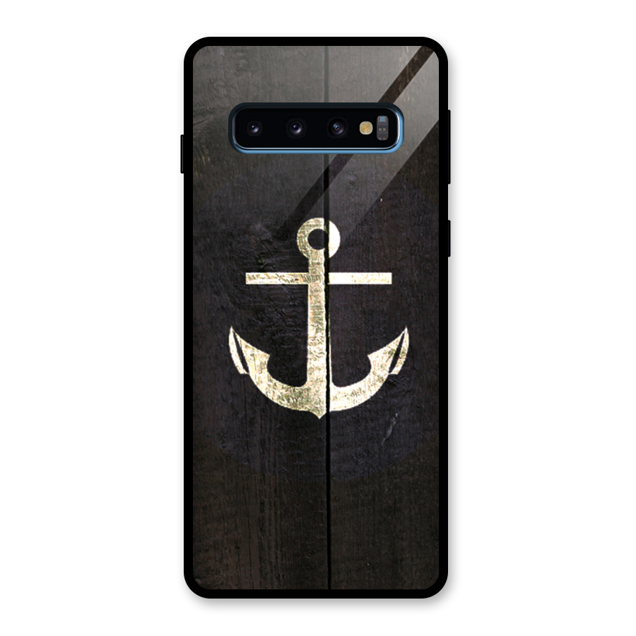 Wood Anchor Glass Back Case for Galaxy S10