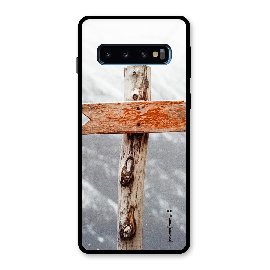 Wood And Snow Glass Back Case for Galaxy S10