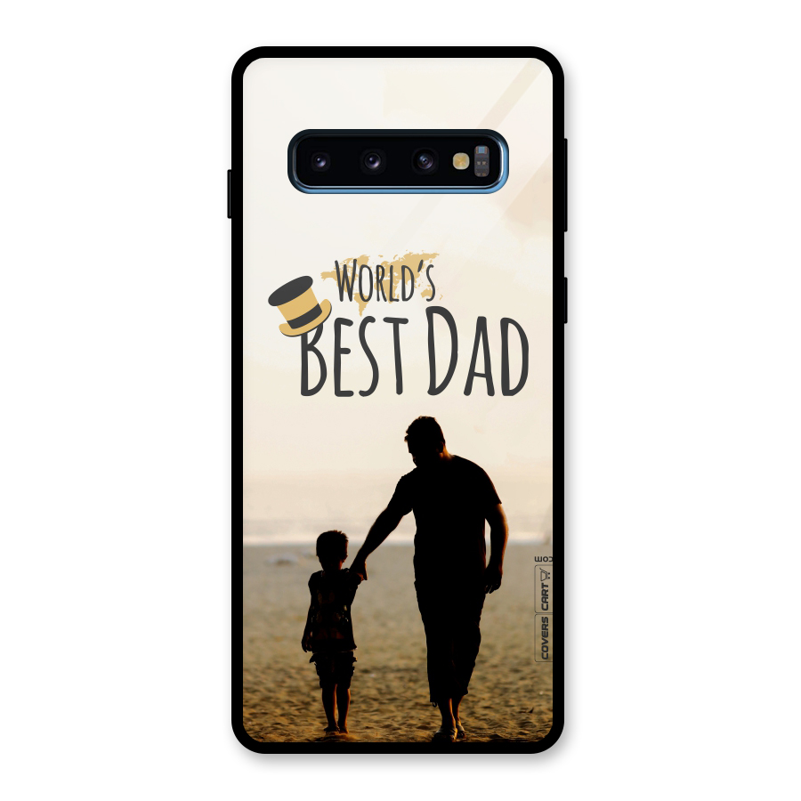 Worlds Best Dad Glass Back Case for Galaxy S10