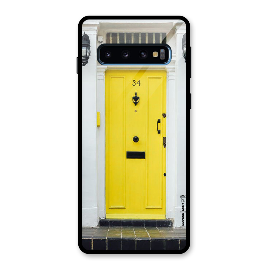 Yellow Door Glass Back Case for Galaxy S10