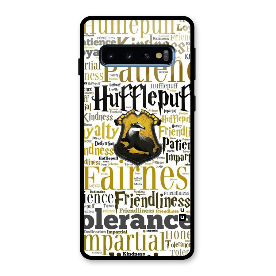 Yellow Fairness Glass Back Case for Galaxy S10