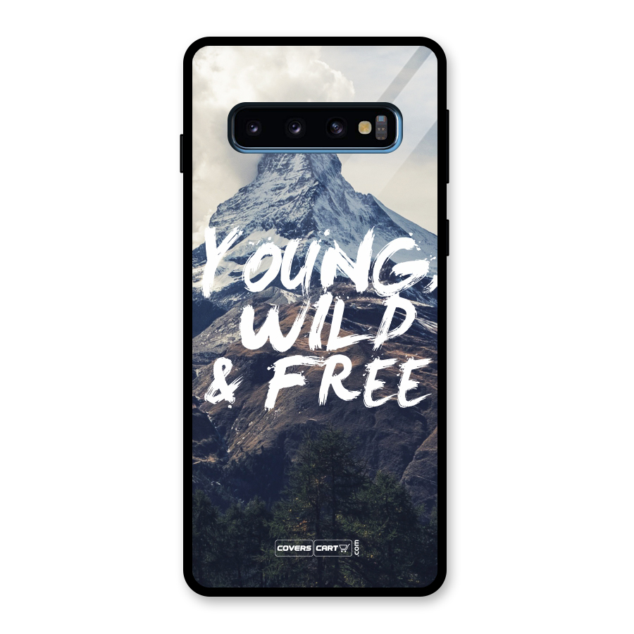 Young Wild and Free Glass Back Case for Galaxy S10