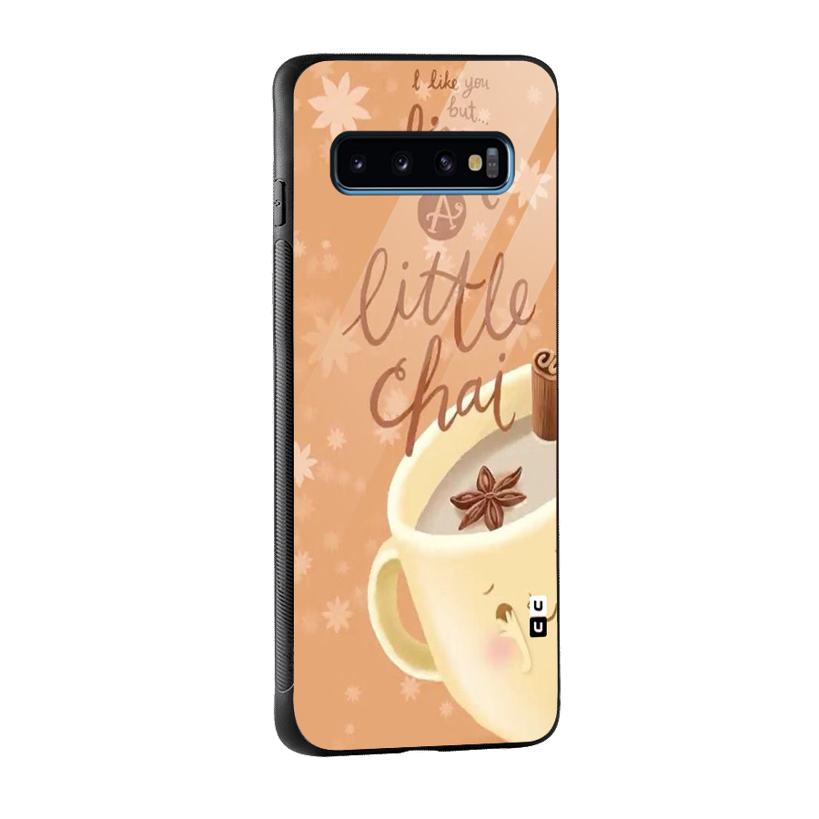 A Little Chai Glass Back Case for Galaxy S10