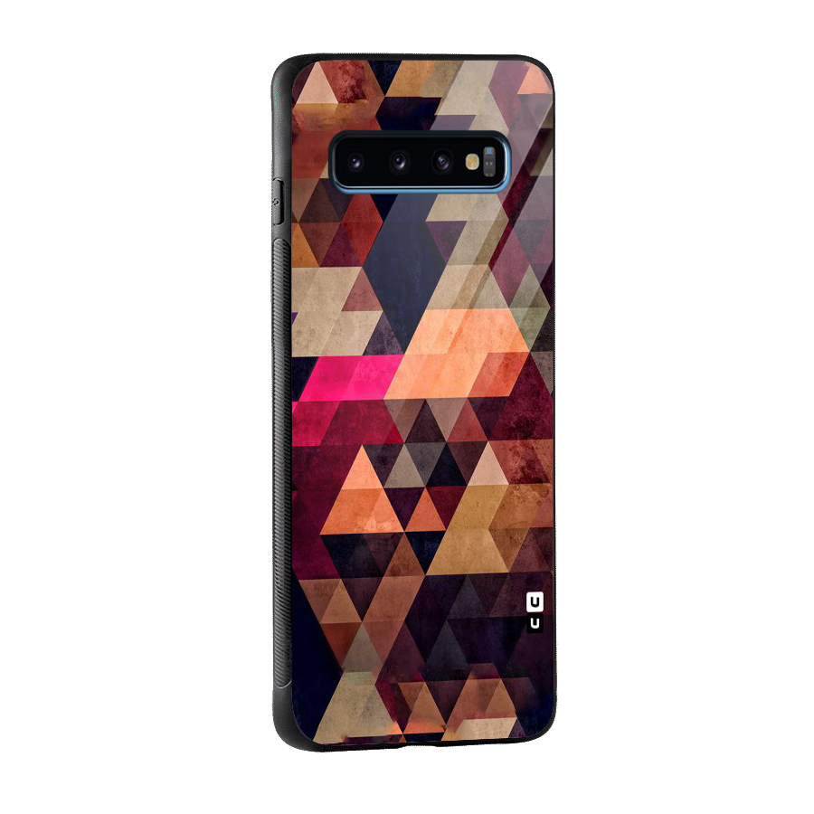 Abstract Beauty Triangles Glass Back Case for Galaxy S10