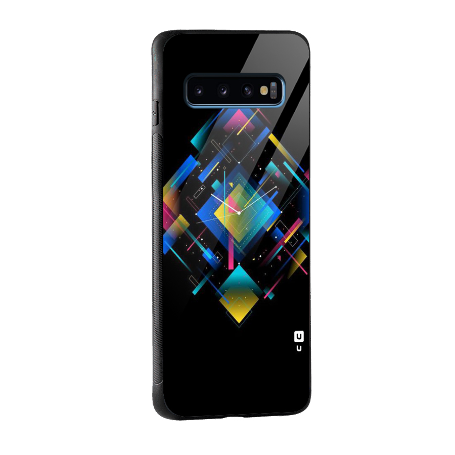 Abstract Clock Glass Back Case for Galaxy S10