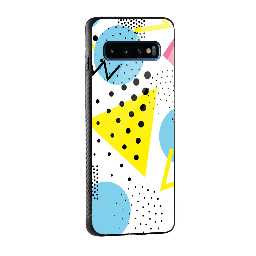 Abstract Geometry Glass Back Case for Galaxy S10