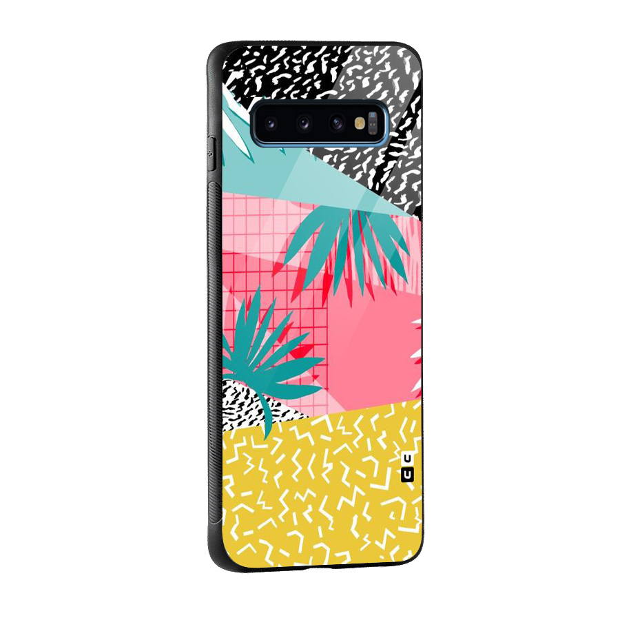 Abstract Grass Hues Glass Back Case for Galaxy S10