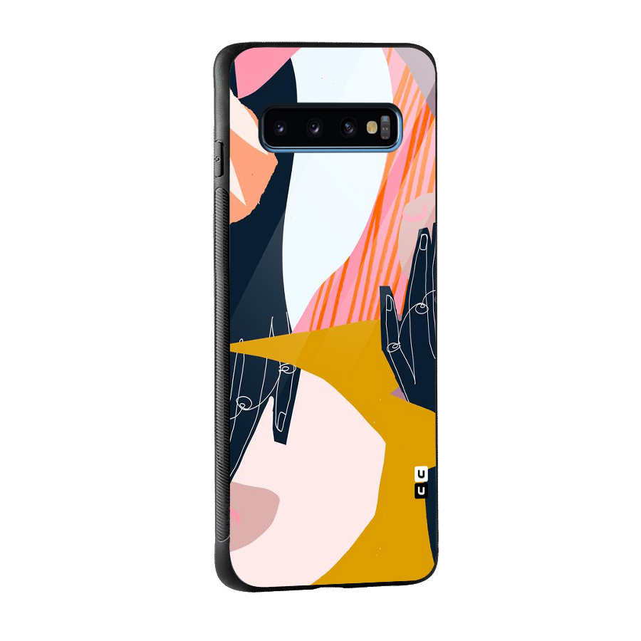 Abstract Hands Glass Back Case for Galaxy S10