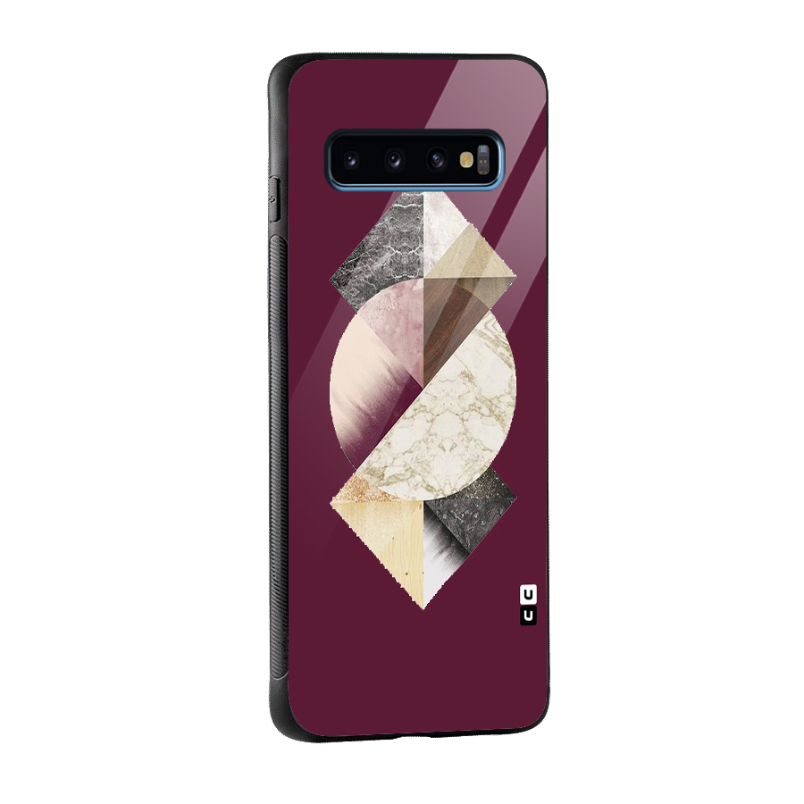 Abstract Marble Pattern Glass Back Case for Galaxy S10