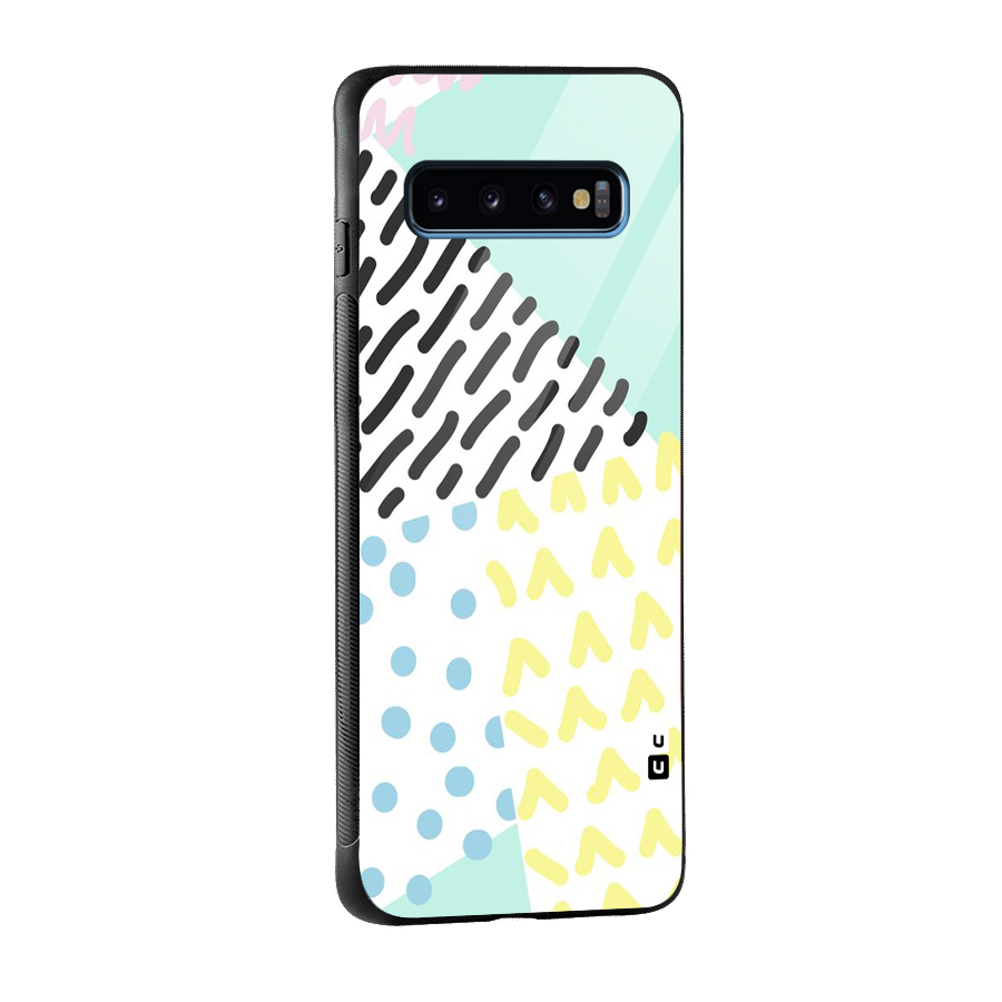 Abstract Pastel Glass Back Case for Galaxy S10