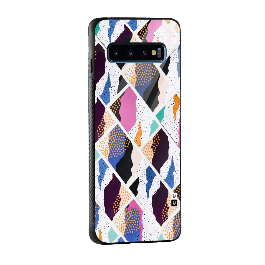 Abstract Polka Glass Back Case for Galaxy S10