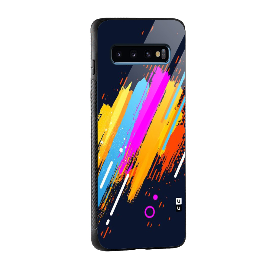 Abstract Shades Glass Back Case for Galaxy S10