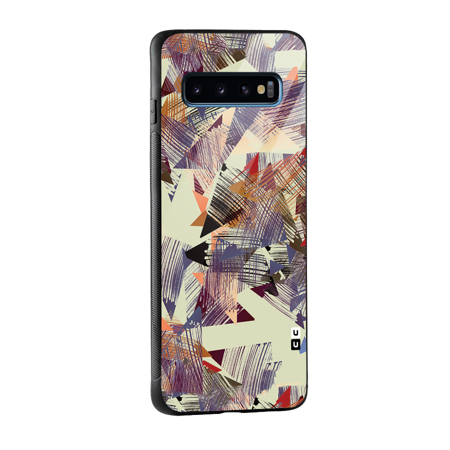 Abstract Sketch Glass Back Case for Galaxy S10