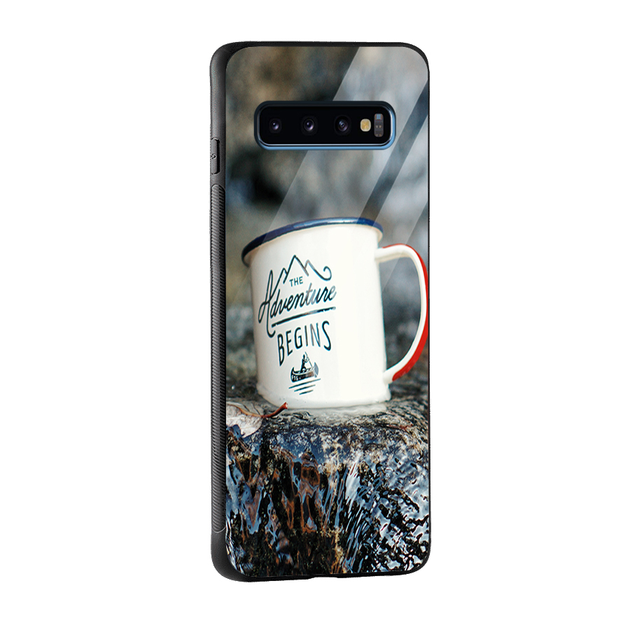 Adventure Begins Glass Back Case for Galaxy S10