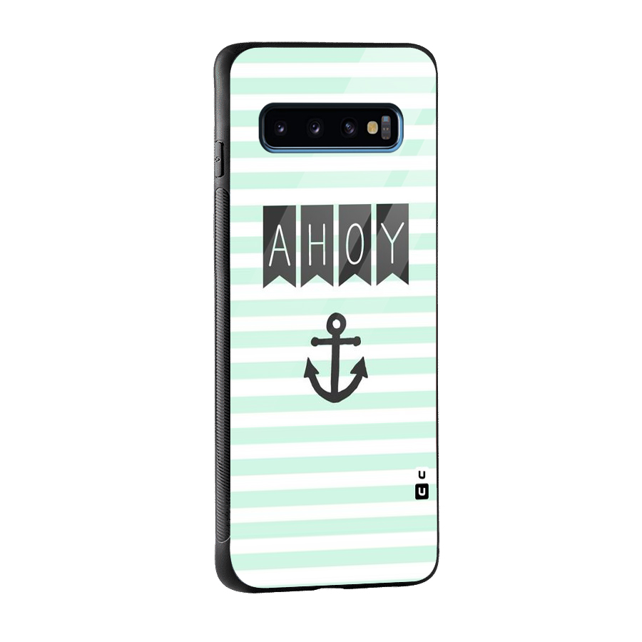 Ahoy Sailor Glass Back Case for Galaxy S10