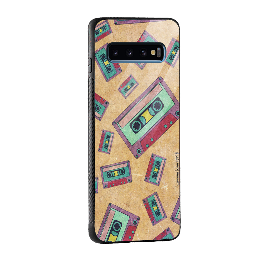 Ancient Cassettes Glass Back Case for Galaxy S10