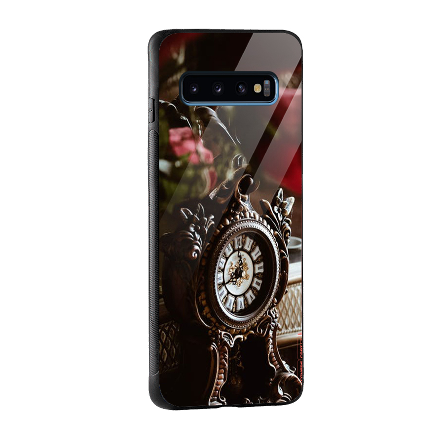 Ancient Clock Glass Back Case for Galaxy S10