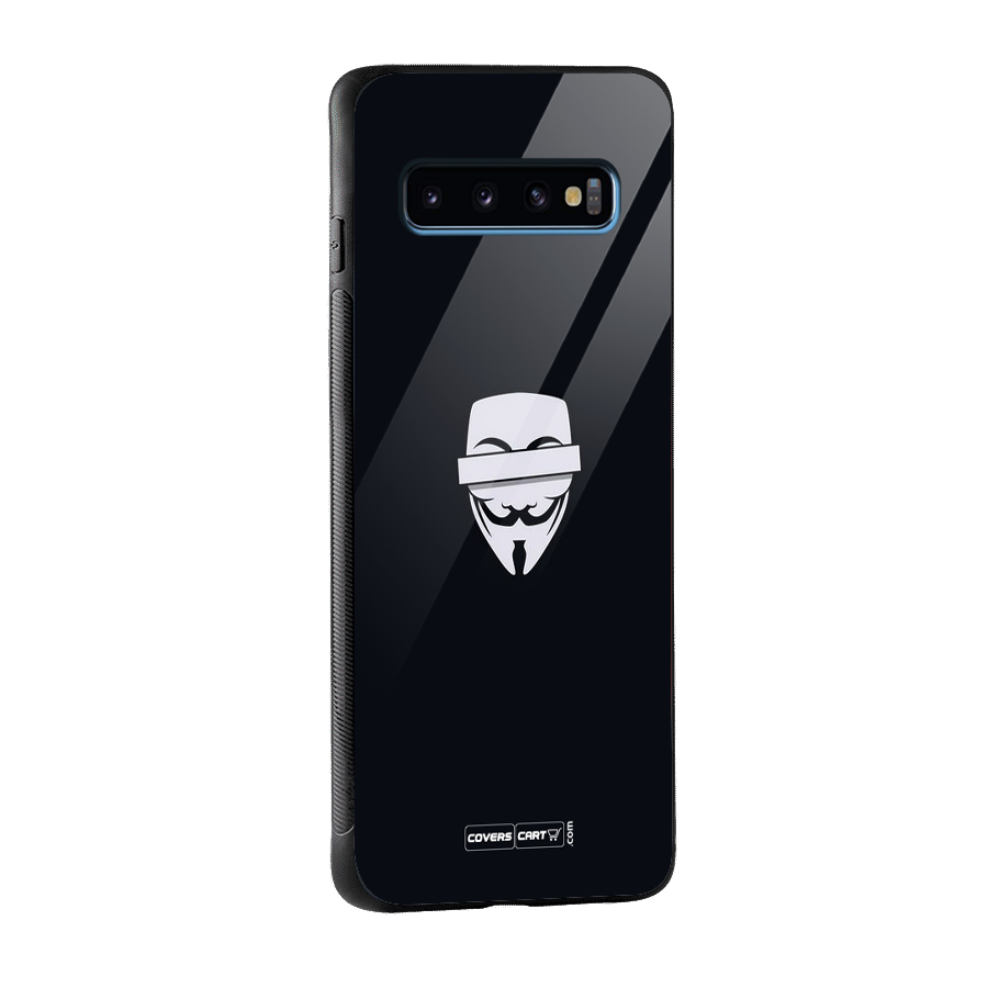 Anonymous Mask Glass Back Case for Galaxy S10