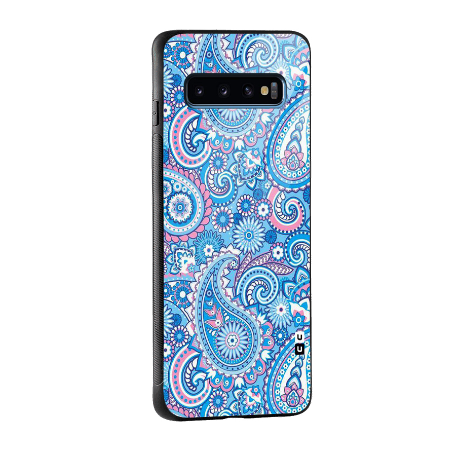 Artistic Blue Art Glass Back Case for Galaxy S10