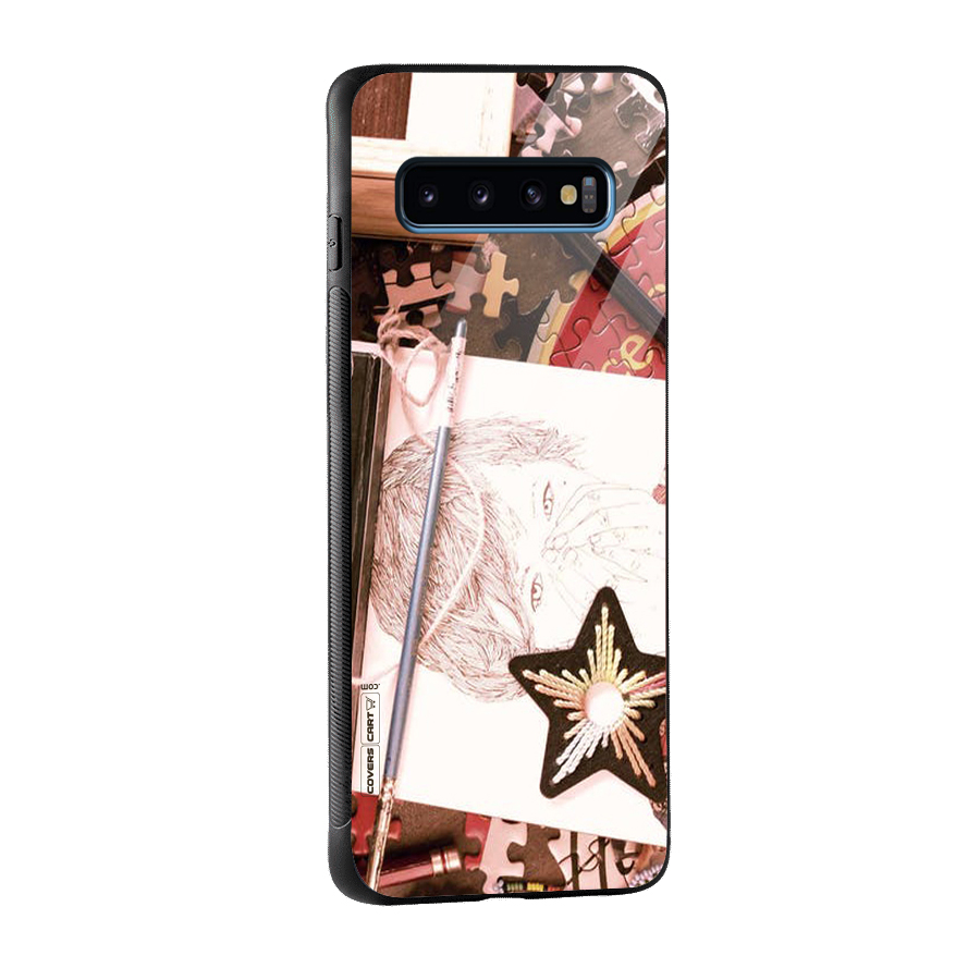 Artistic Messy Glass Back Case for Galaxy S10