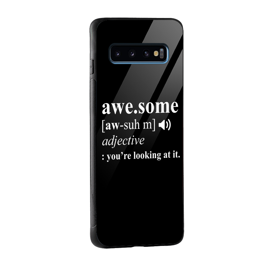 Awesome Looking at it Glass Back Case for Galaxy S10