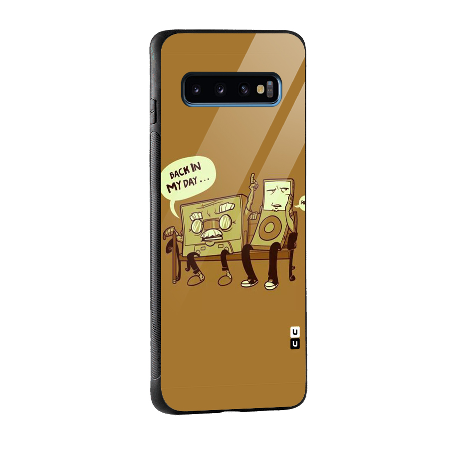 Back In Day Casette Glass Back Case for Galaxy S10