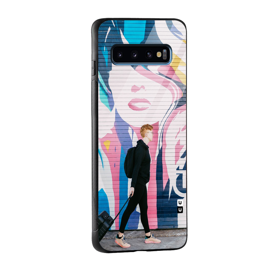 Backpacker Glass Back Case for Galaxy S10