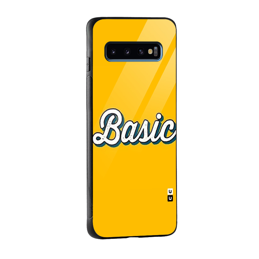 Basic Yellow Glass Back Case for Galaxy S10