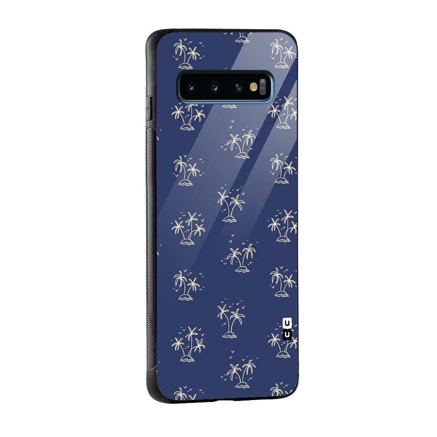 Beach Trees Glass Back Case for Galaxy S10