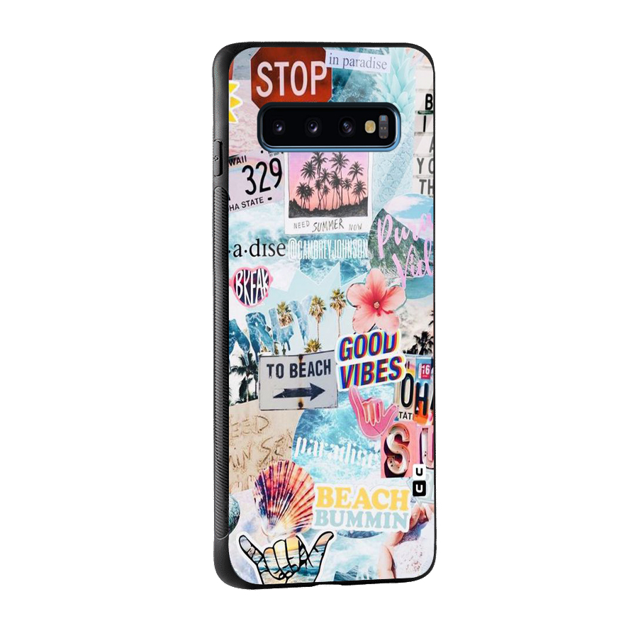 Beaching Life Glass Back Case for Galaxy S10