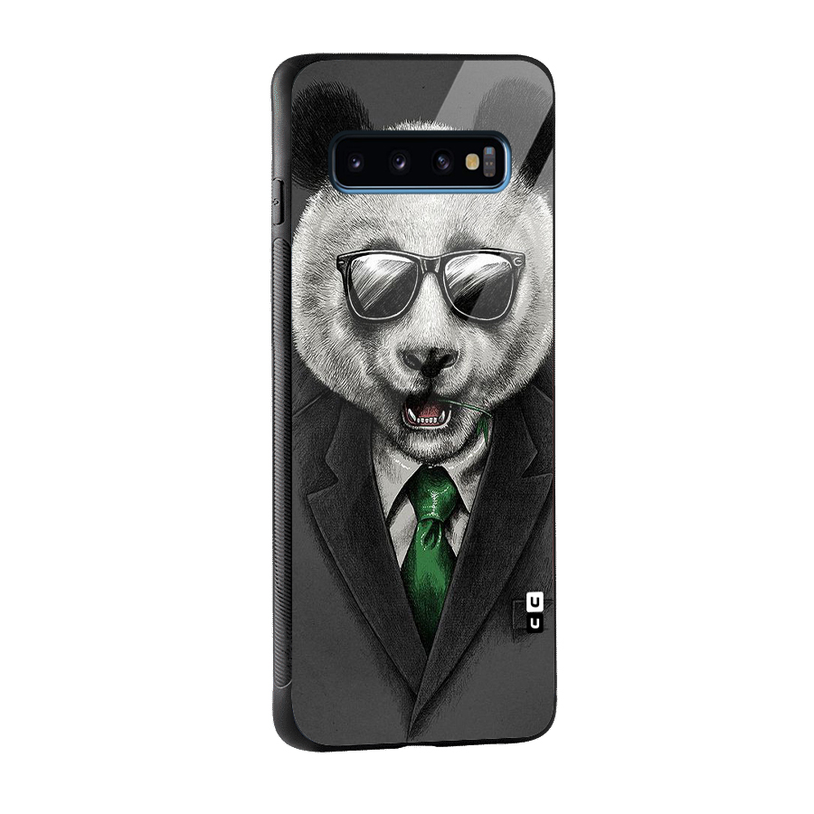 Bear Face Glass Back Case for Galaxy S10