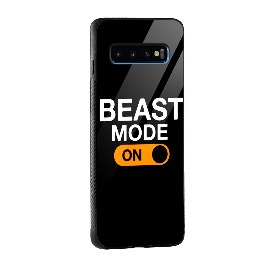Beast Mode Switched On Glass Back Case for Galaxy S10
