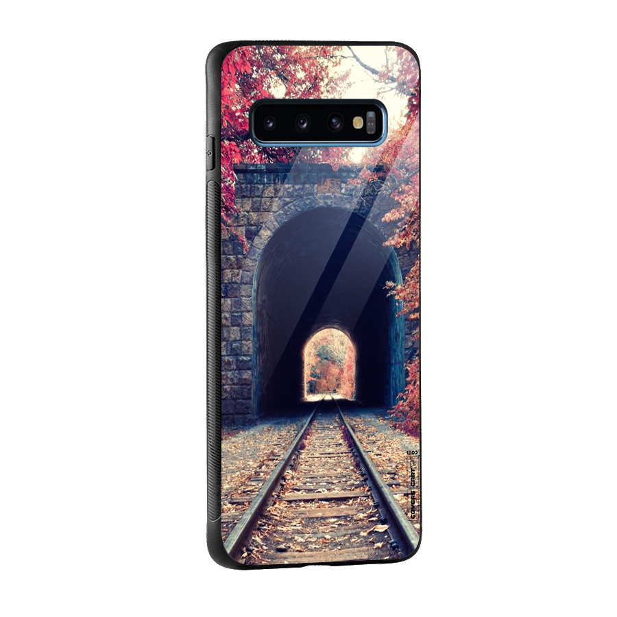 Beautiful Track Glass Back Case for Galaxy S10