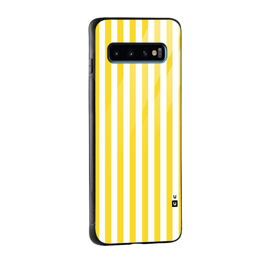Beauty Color Stripes Glass Back Case for Galaxy S10